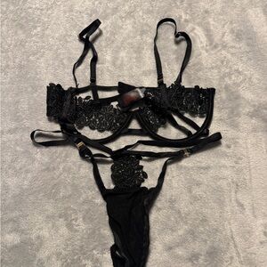 Bluebella Black Lace Bra Set